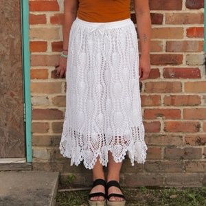 White crochet skirt